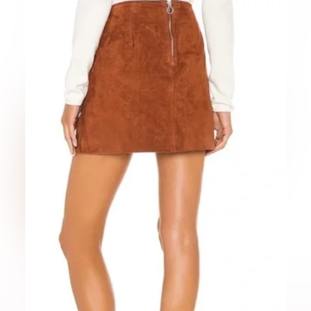 NWT BLANKNYC Suede Miniskirt in Brown - Picture 3 of 16